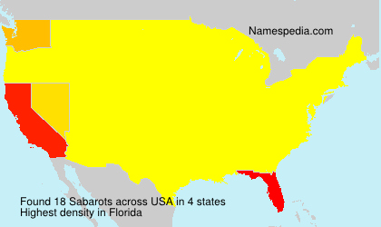 Surname Sabarots in USA Surname Sabarots in USA