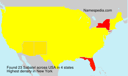 Surname Sabatel in USA Surname Sabatel in USA