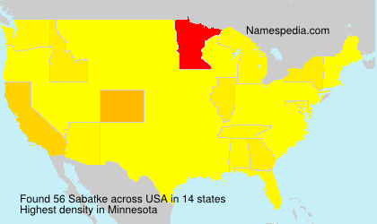 Surname Sabatke in USA Surname Sabatke in USA