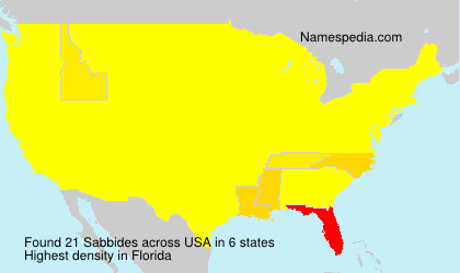 Surname Sabbides in USA Surname Sabbides in USA