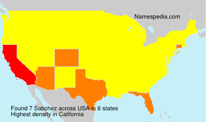 Surname Sabchez in USA Surname Sabchez in USA