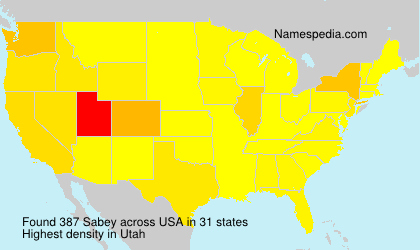 Surname Sabey in USA Surname Sabey in USA