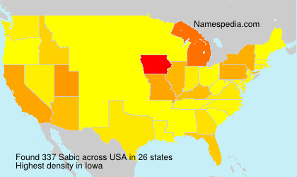 Surname Sabic in USA Surname Sabic in USA