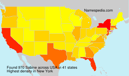 Surname Sabine in USA Surname Sabine in USA