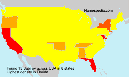 Surname Sabirov in USA Surname Sabirov in USA