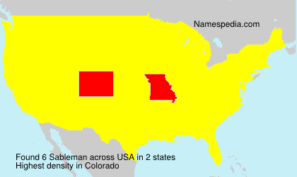 Surname Sableman in USA Surname Sableman in USA