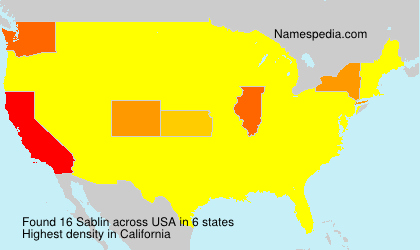 Surname Sablin in USA Surname Sablin in USA