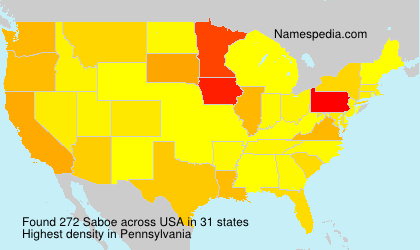 Surname Saboe in USA Surname Saboe in USA