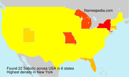 Surname Sabotic in USA Surname Sabotic in USA