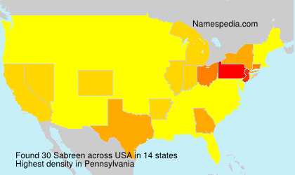 Surname Sabreen in USA Surname Sabreen in USA