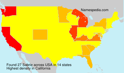 Surname Sabrie in USA Surname Sabrie in USA