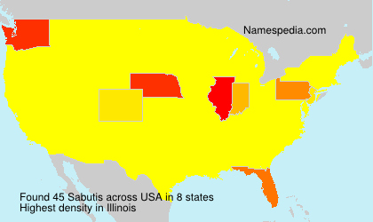 Surname Sabutis in USA Surname Sabutis in USA