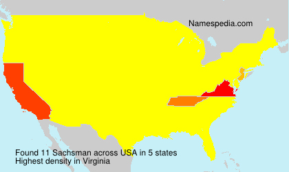 Surname Sachsman in USA Surname Sachsman in USA