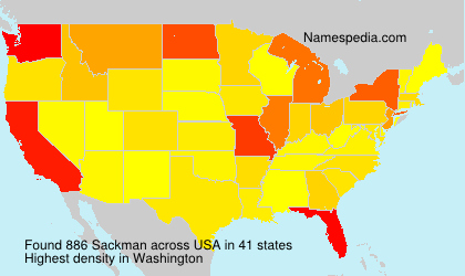 Surname Sackman in USA Surname Sackman in USA