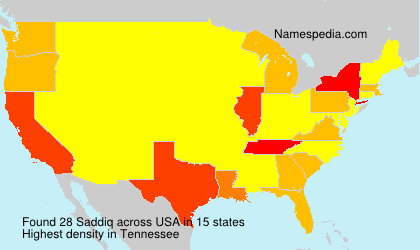 Surname Saddiq in USA Surname Saddiq in USA