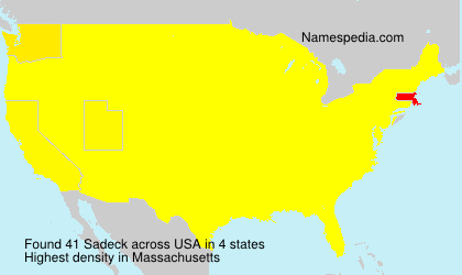 Surname Sadeck in USA Surname Sadeck in USA