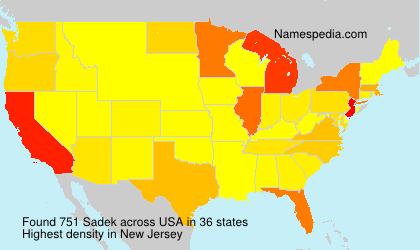 Surname Sadek in USA Surname Sadek in USA