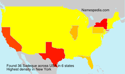 Surname Sadeque in USA Surname Sadeque in USA