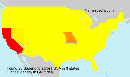 Surname Saderlund in USA Surname Saderlund in USA