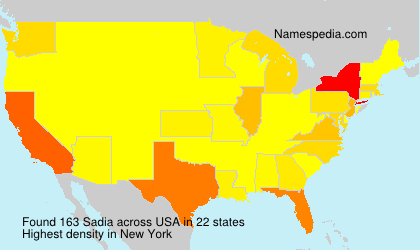 Surname Sadia in USA Surname Sadia in USA