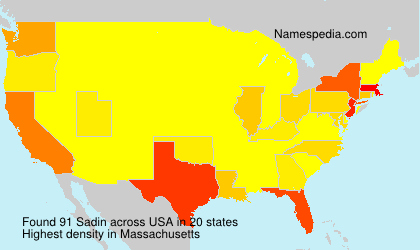 Surname Sadin in USA Surname Sadin in USA