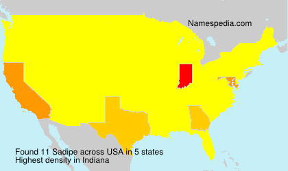 Surname Sadipe in USA Surname Sadipe in USA