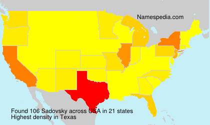 Surname Sadovsky in USA Surname Sadovsky in USA