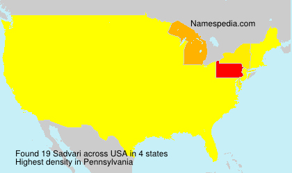 Surname Sadvari in USA Surname Sadvari in USA