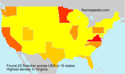 Surname Saecker in USA Surname Saecker in USA