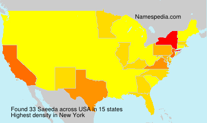 Surname Saeeda in USA Surname Saeeda in USA