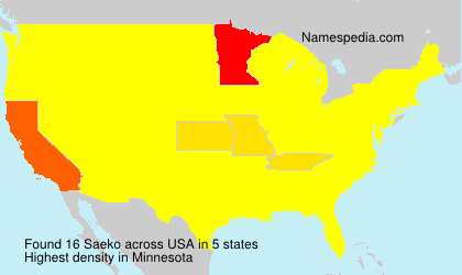 Surname Saeko in USA Surname Saeko in USA