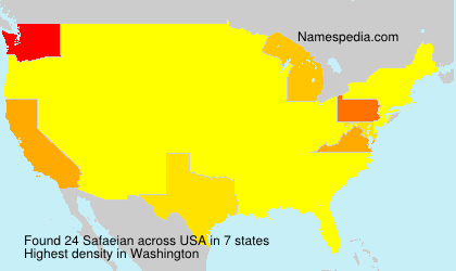 Surname Safaeian in USA Surname Safaeian in USA