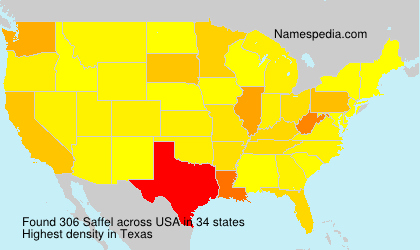 Surname Saffel in USA Surname Saffel in USA