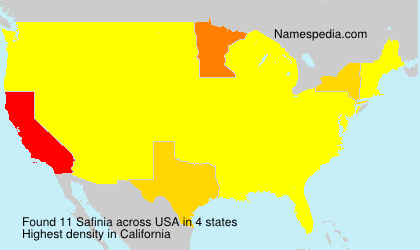 Surname Safinia in USA Surname Safinia in USA