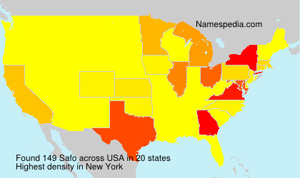 Surname Safo in USA Surname Safo in USA