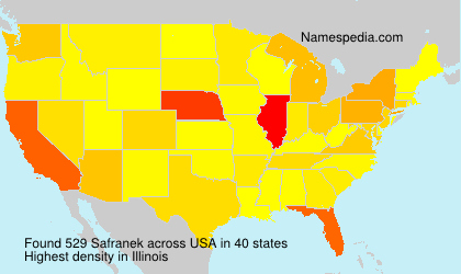 Surname Safranek in USA Surname Safranek in USA