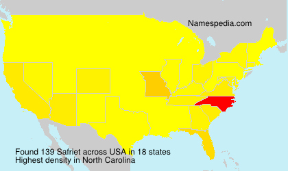 Surname Safriet in USA Surname Safriet in USA