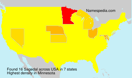 Surname Sagedal in USA Surname Sagedal in USA