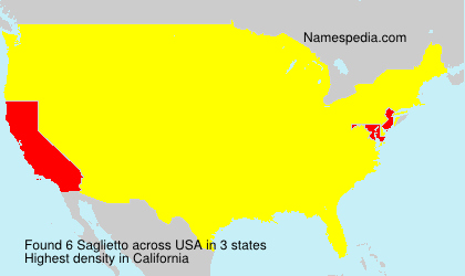 Surname Saglietto in USA