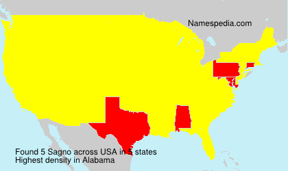 Surname Sagno in USA