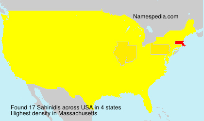 Surname Sahinidis in USA Surname Sahinidis in USA