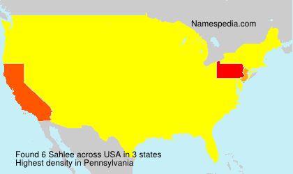 Surname Sahlee in USA Surname Sahlee in USA