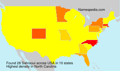 Surname Sahraoui in USA Surname Sahraoui in USA
