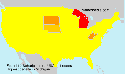 Surname Sahuric in USA Surname Sahuric in USA