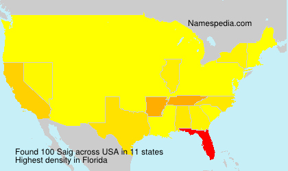 Surname Saig in USA Surname Saig in USA