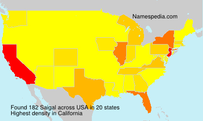 Surname Saigal in USA Surname Saigal in USA