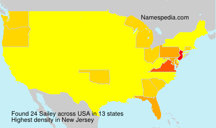 Surname Sailey in USA Surname Sailey in USA