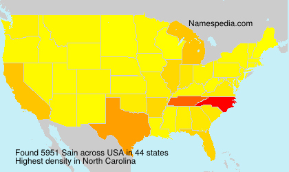 Surname Sain in USA Surname Sain in USA