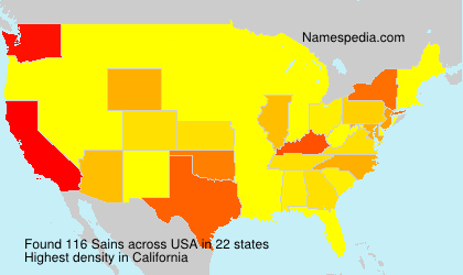 Surname Sains in USA Surname Sains in USA