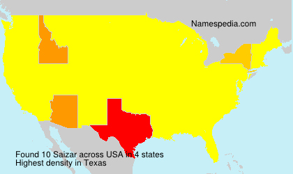 Surname Saizar in USA